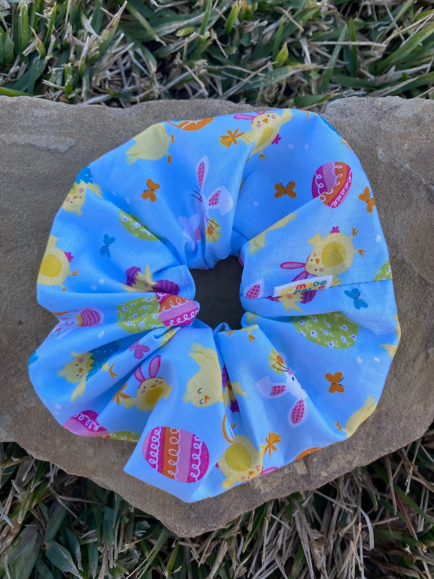 Easter Bunny Chick Scrunchie Hair Tie Ponytail Gift
