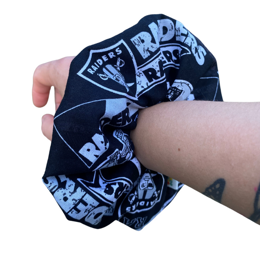 Las Vegas Raiders Football Scrunchie Hair Tie Gift