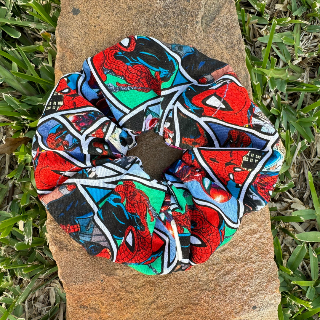 Spiderman Scrunchie Spider-man Hair Tie Ponytail Hair Accessory