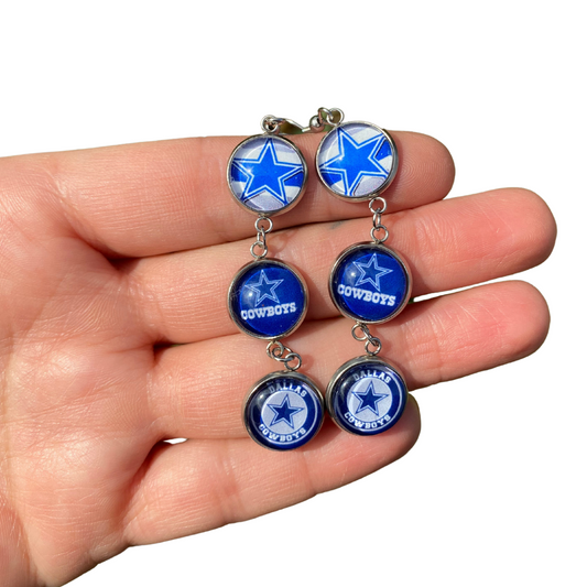 Dallas Cowboys Football fan Gift Earrings Dangle Gift 