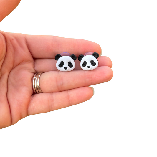 Panda Bear Stud Post Earrings Gift for girls or women 