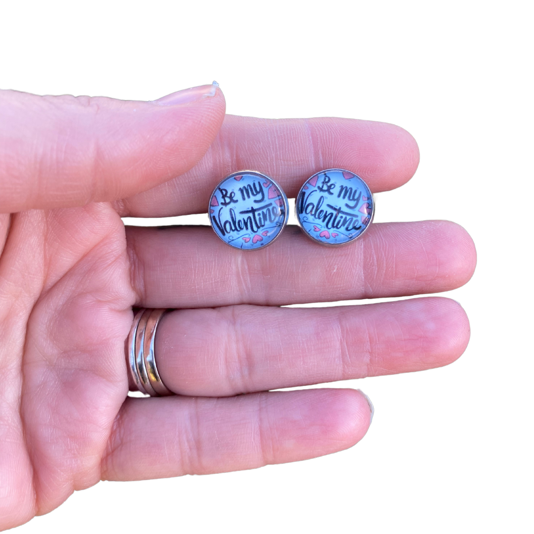 Be My Valentine Earrings Gift Studs 