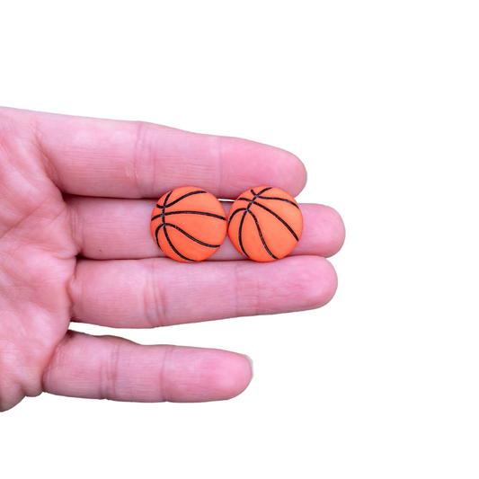 Basketball Stud Earrings Basketball Fan Studs Perfect Basketball Gift