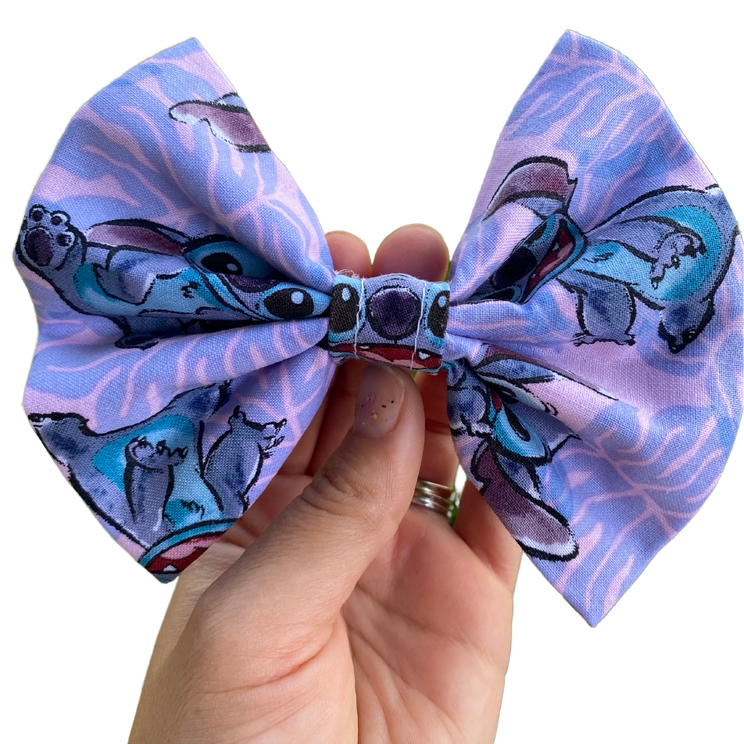 Stitch from lilo and stitch bow girls hair accessory 