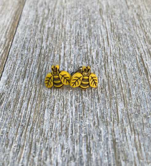 Tiny Bee Earrings Gift 