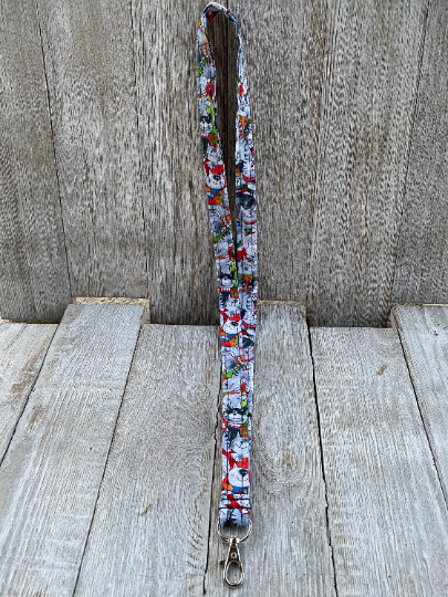 Cat ID Badge Holder Keychain Gift 