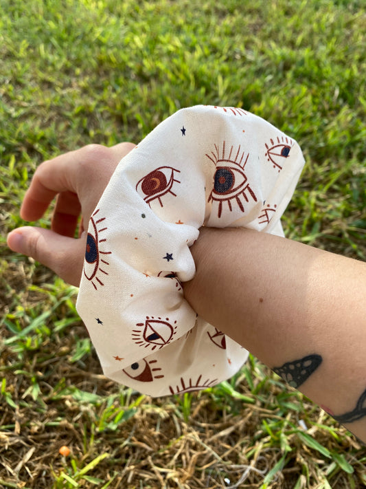 Mexican Ojo all seeing eye Scrunchie hair tie gift 