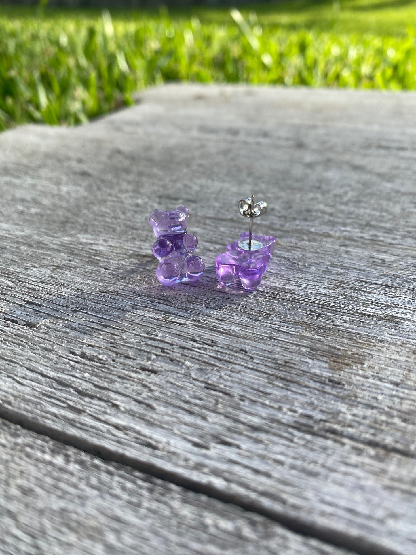 Purple Gummy Bear Earrings Gummy Bear Gift