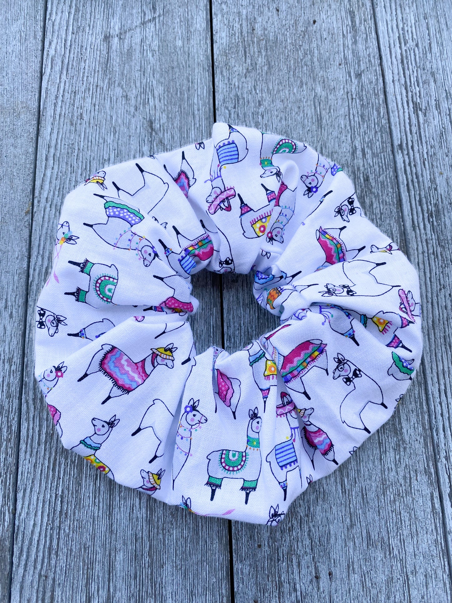Llama Scrunchie Hair Tie Gift