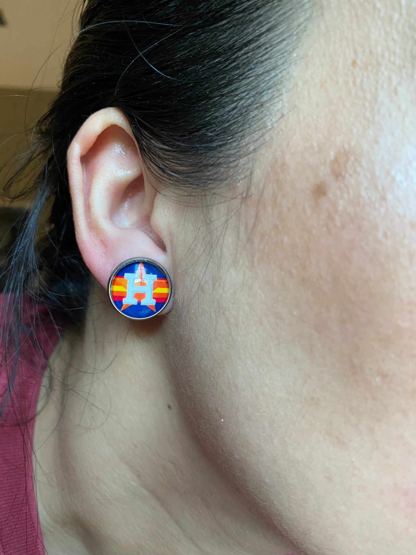 Houston Astros stud earrings