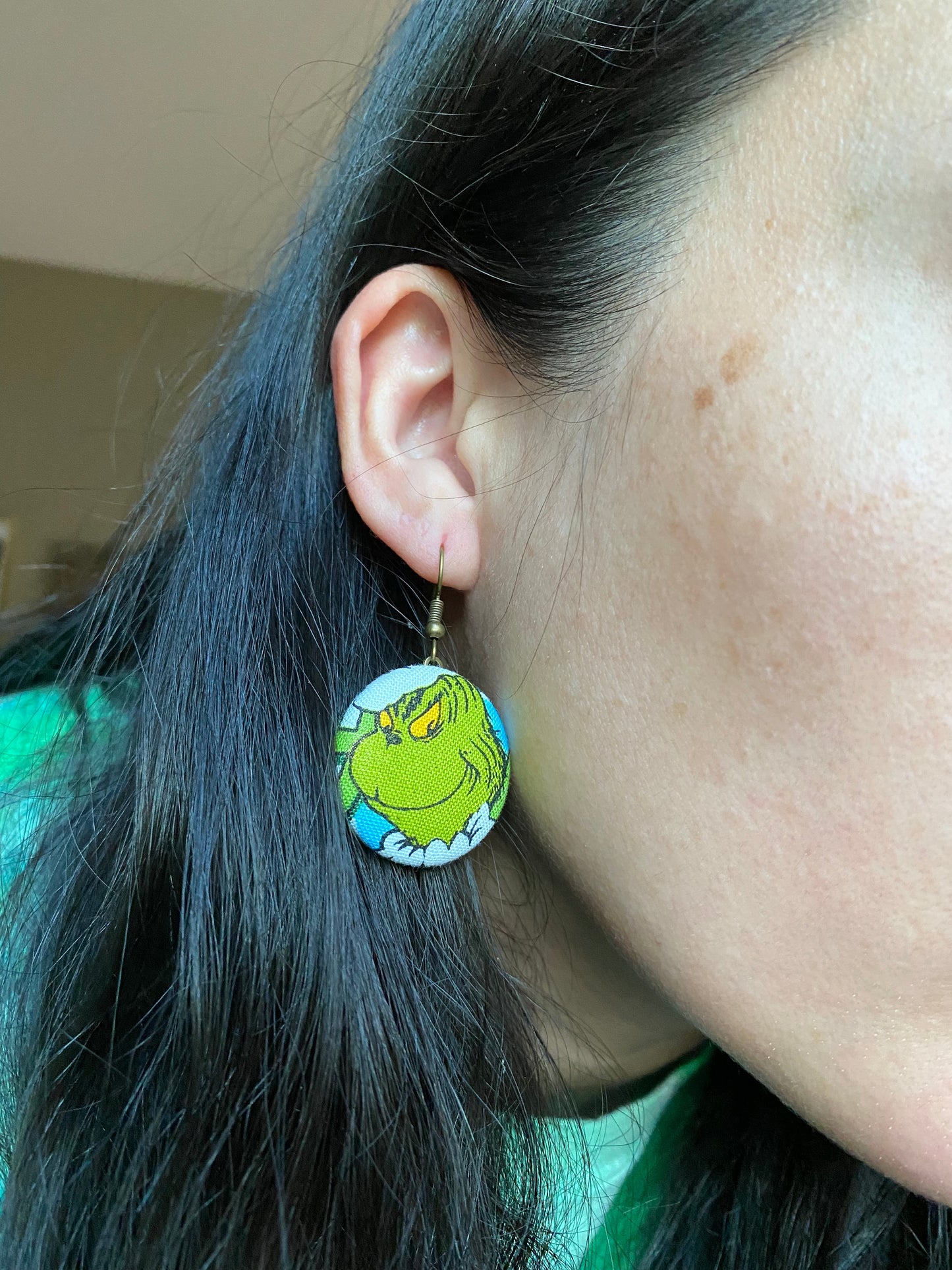 The Grinch Dangle Earrings Novelty Gift