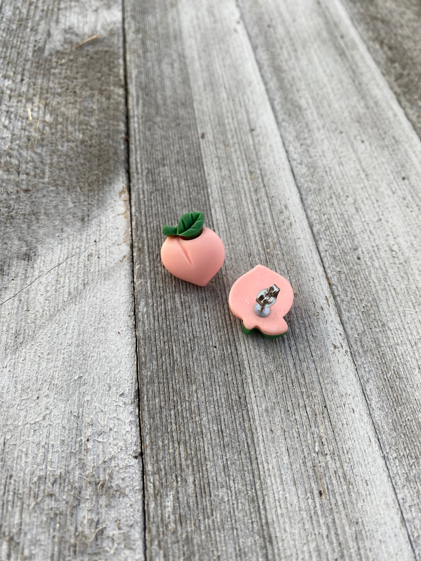 Peach Fruit Stud Earrings Gift