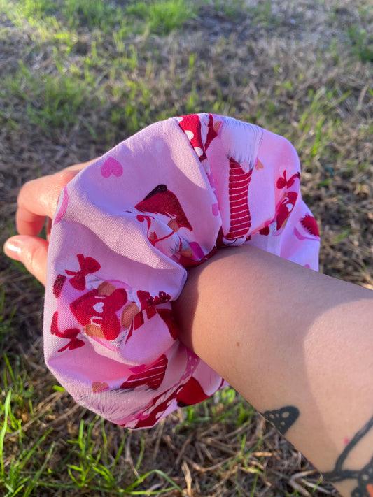 Gnome Valetine's Day Love Scrunchies Hair Tie Gift 