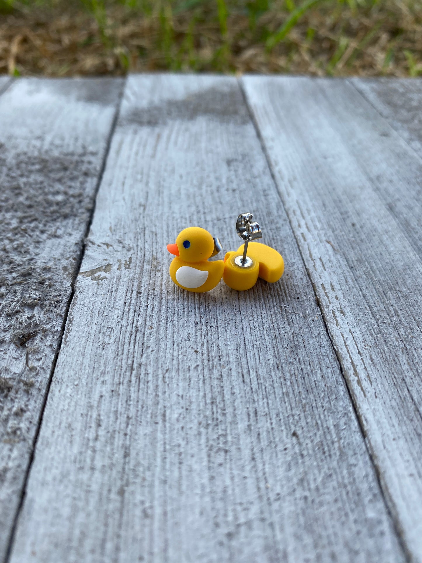 Rubber Ducky Duck Farm Animal Stud Earrings Gift