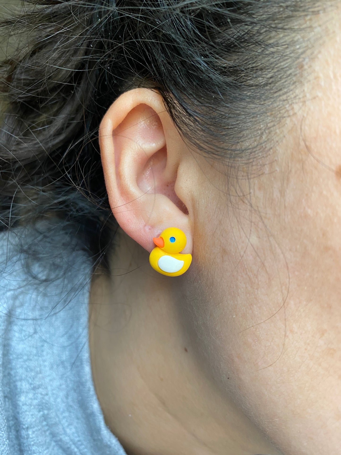 Rubber Ducky Duck Farm Animal Stud Earrings Gift