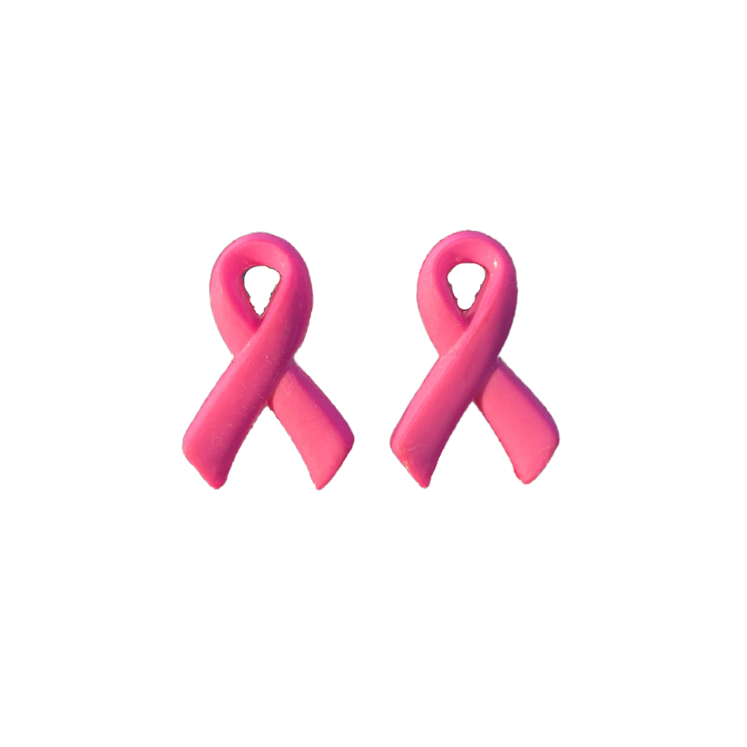 Breast Cancer Awareness Ribbon Stud Earrings Gift