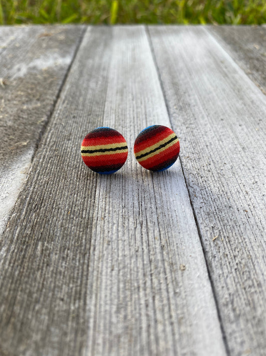 Serape Mexican Bingo Loteria Stud Earring gift 