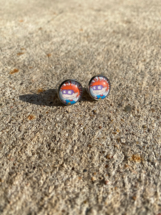 Chuckie Rugrats Stud Earrings Gift 