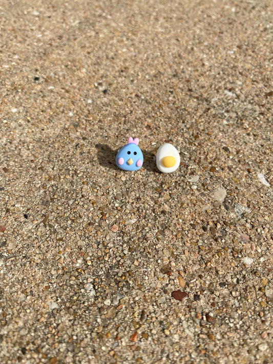 Chicken and the Egg Stud earrings