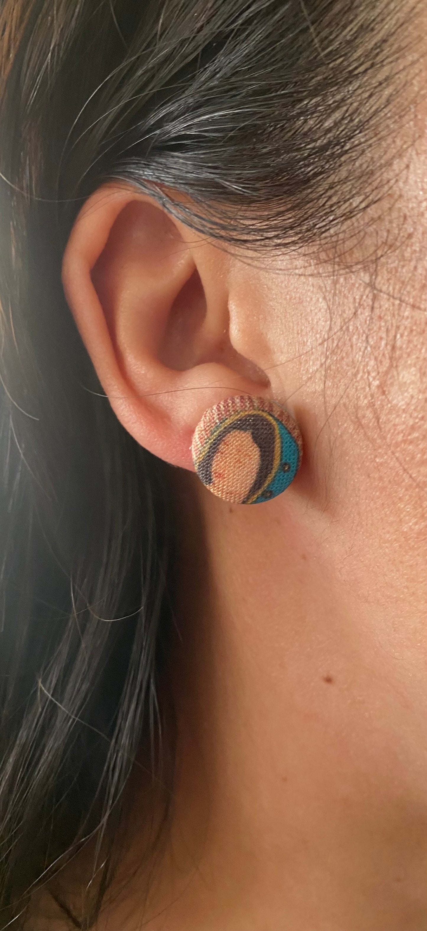 Lady Guadalupe Virgin Mary stud earrings gift