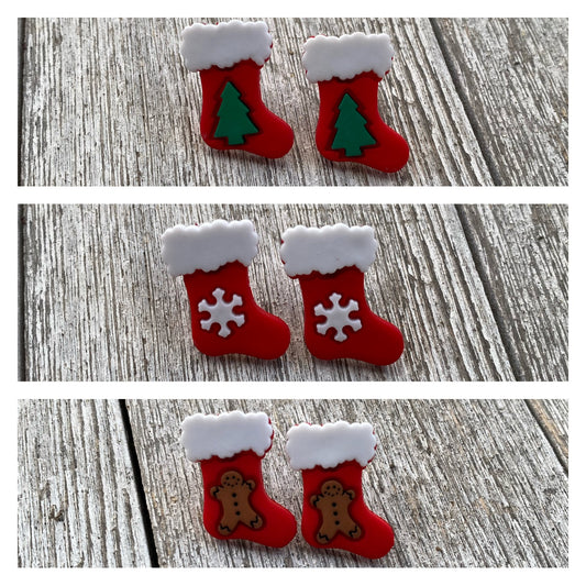 Christmas Stocking Stud Earring