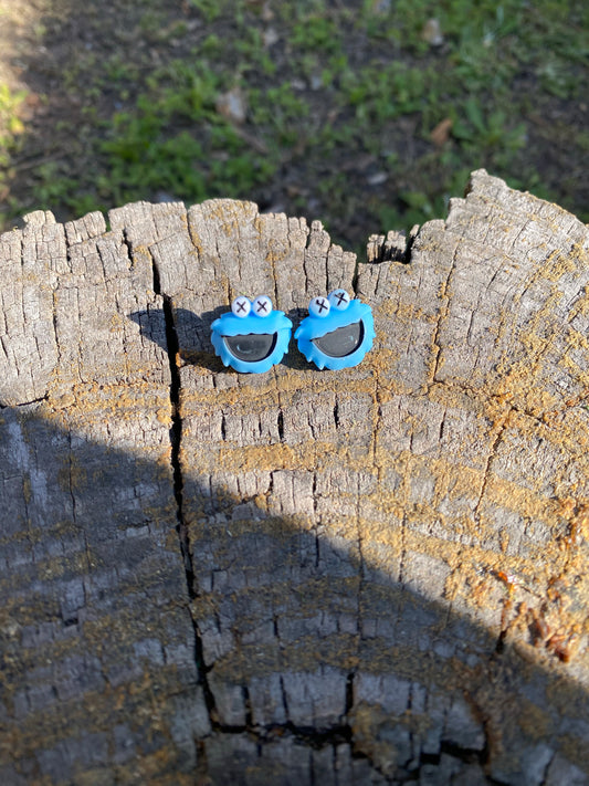 Cookie Monster Sesame Street Earrings Gift 