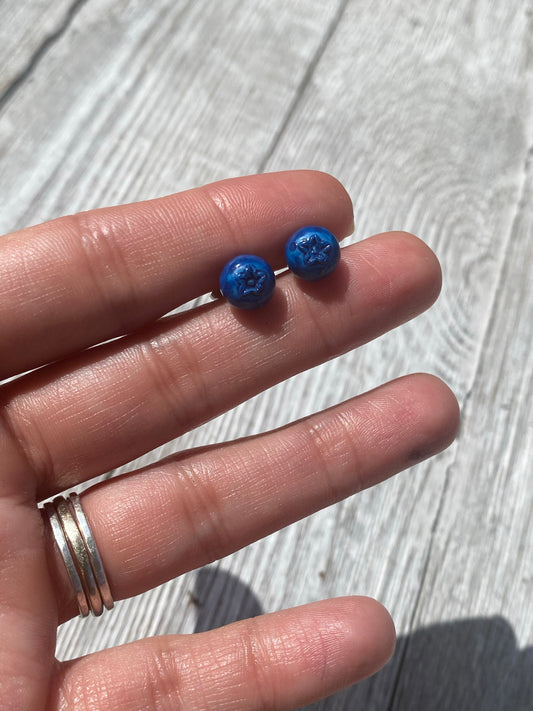 Blueberry Stud Earrings Gift 
