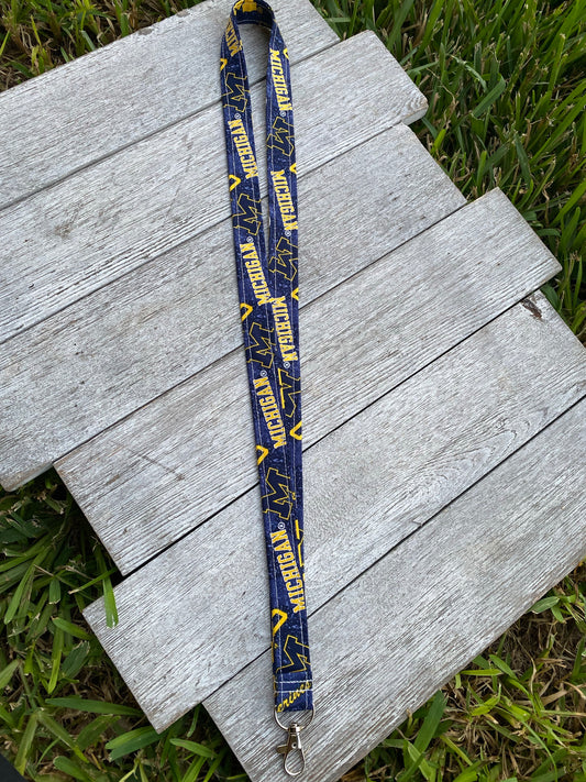 Michigan University ID Badge Holder Keychain