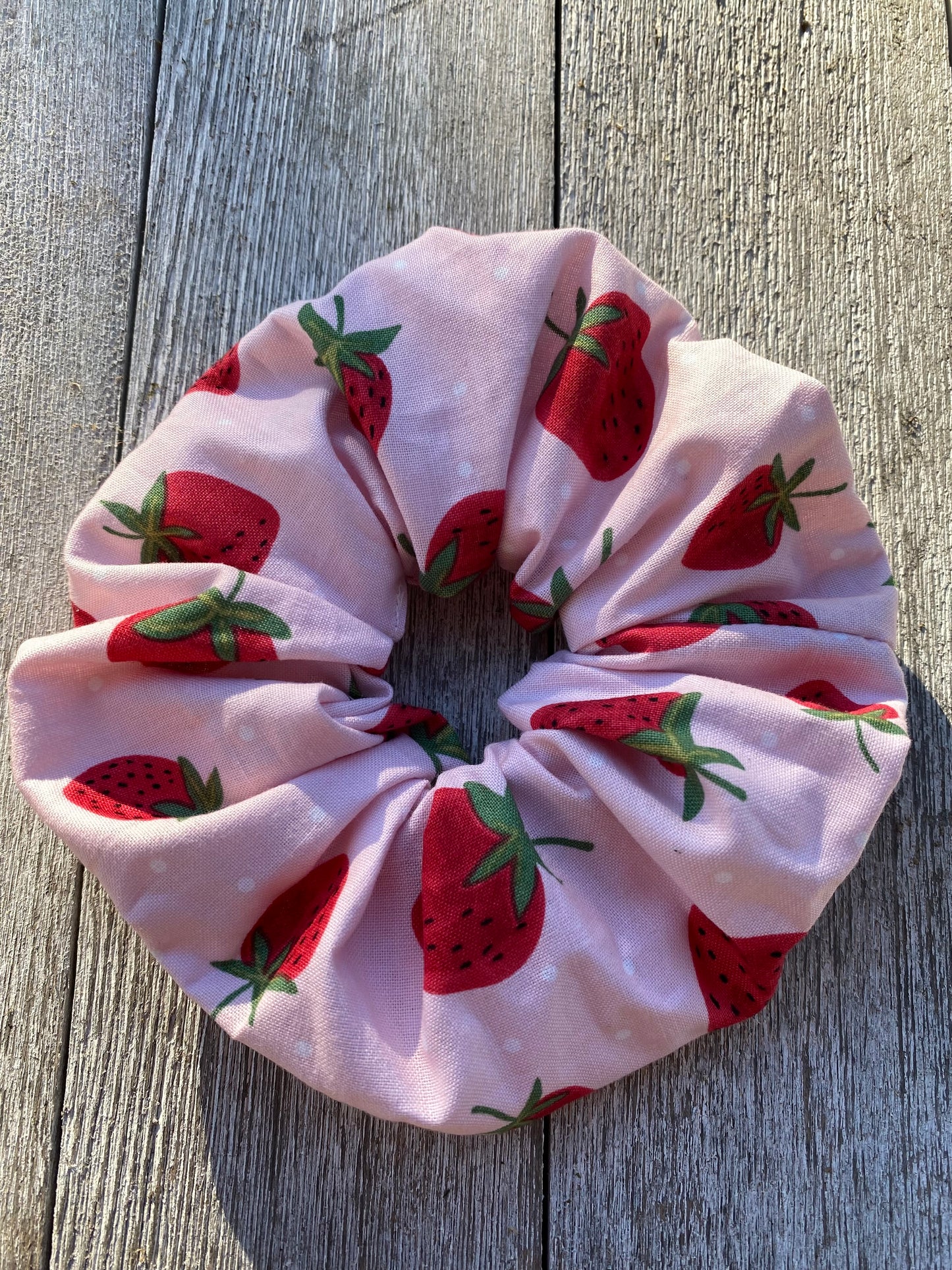 Strawberry Fruit Scrunchie Hair Tie