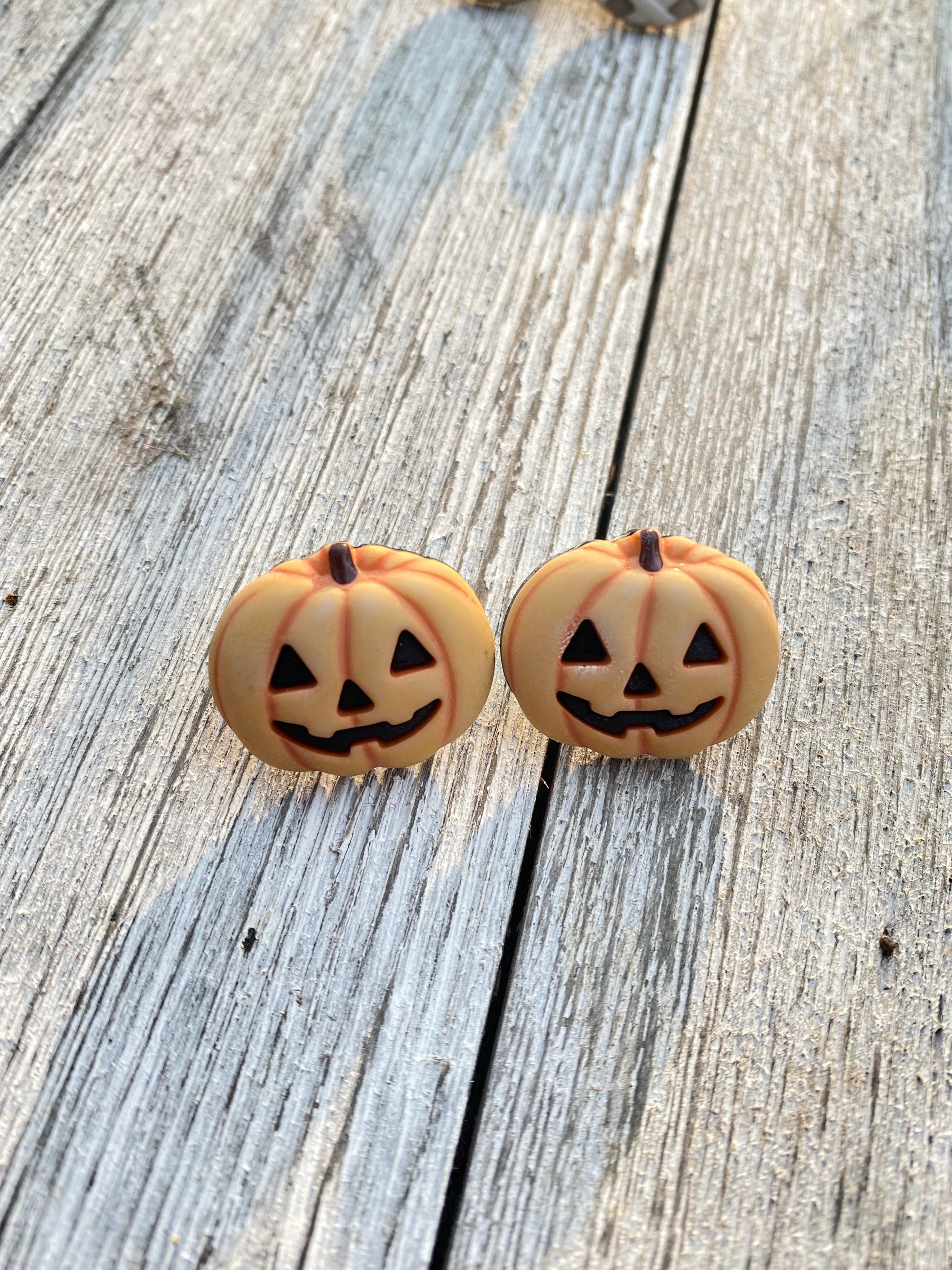 Pumpkin Halloween Jack-o-Lantern Earrings