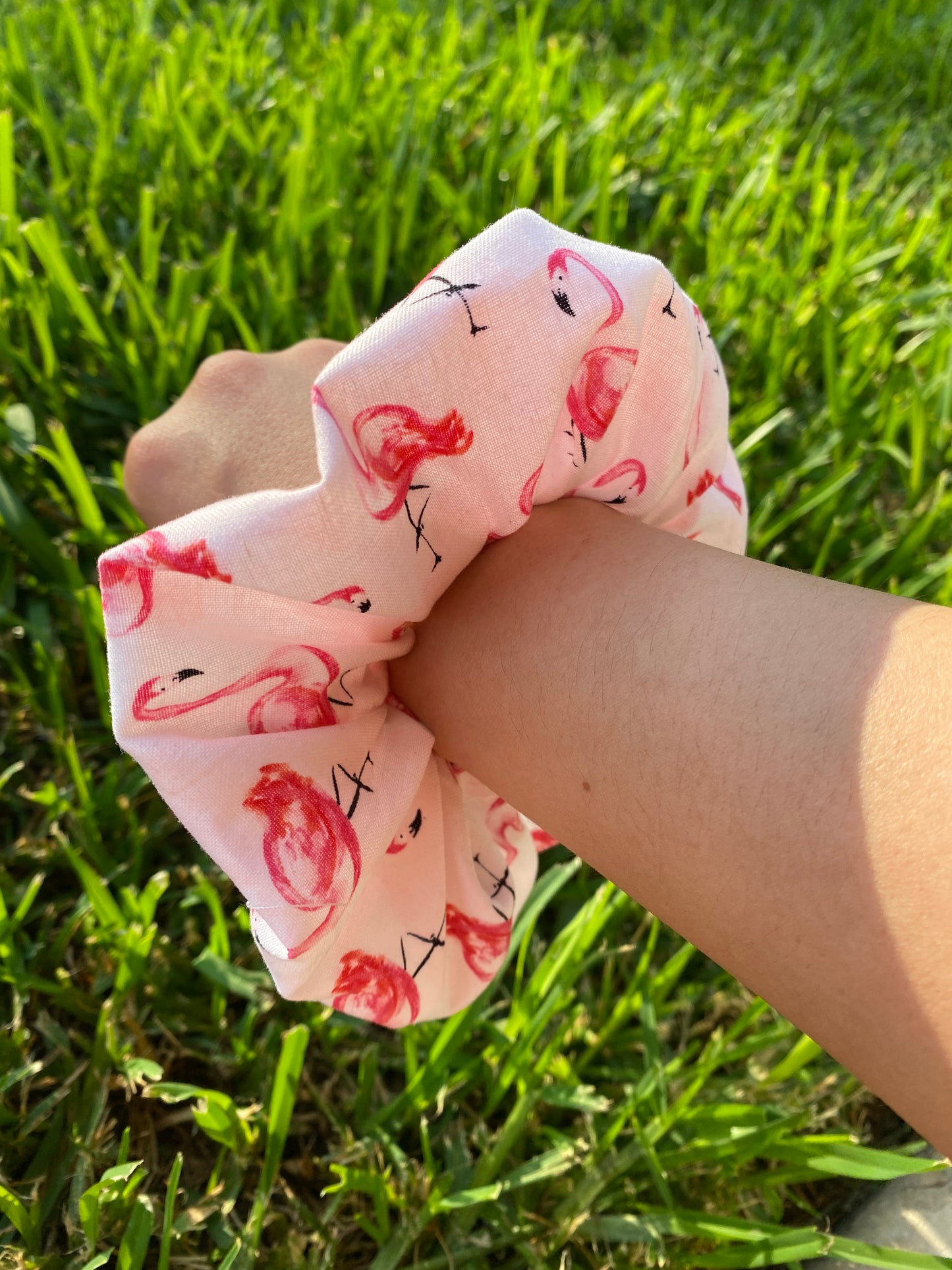 Flamingo Scrunchie hair tie gift