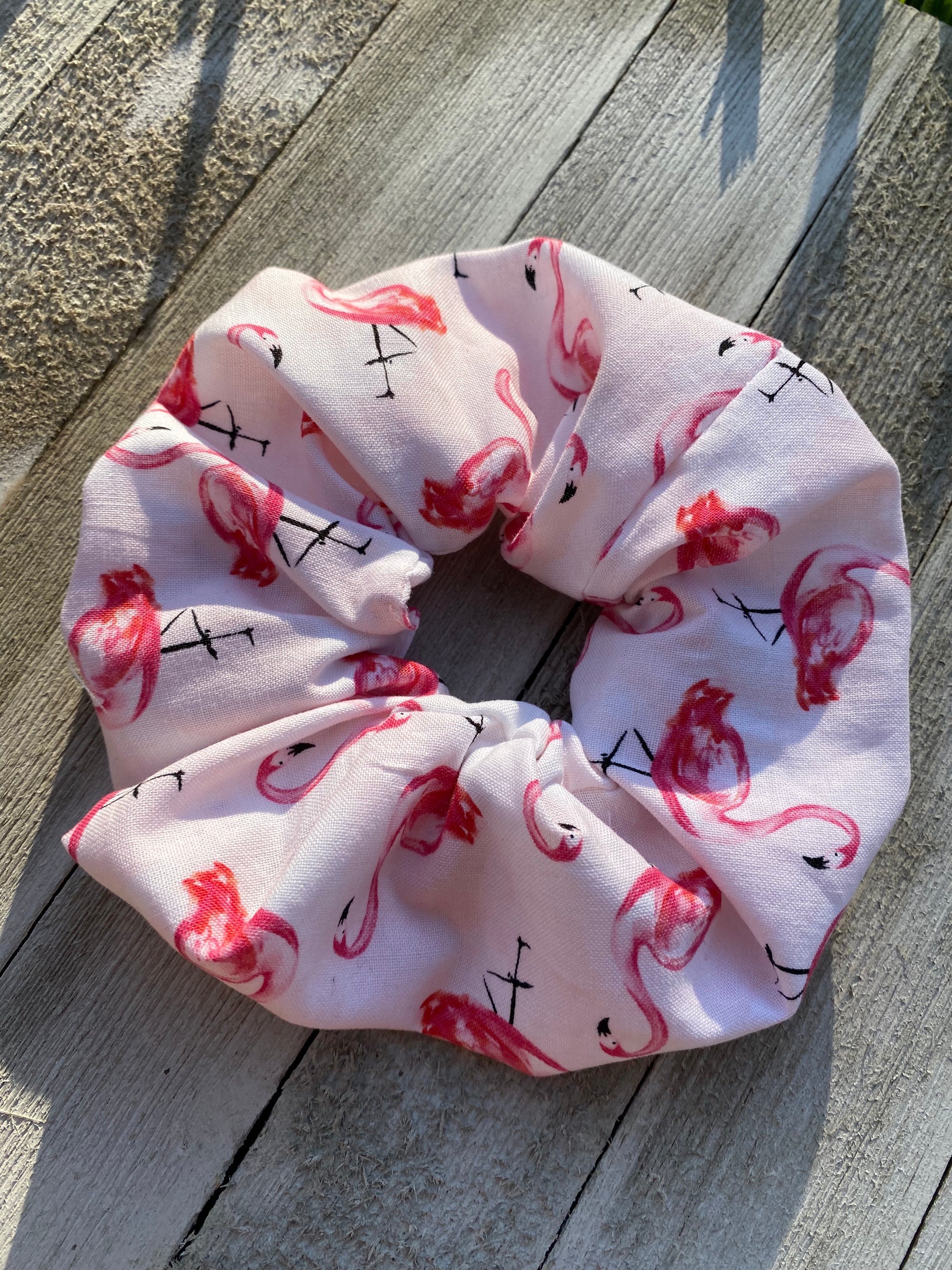 Flamingo Scrunchies Hair Tie Novelty Gift 