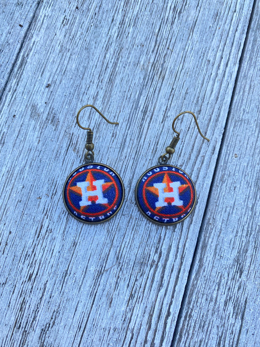 Houston Astros Dangle Earrings Gift 