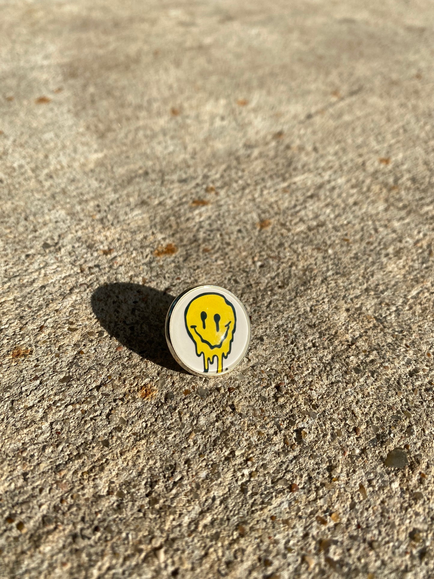 Drippy Smiley Face Pin Gift 