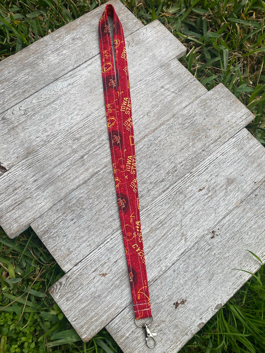 Iowa State University ID Badge Holder Keychain Lanyard
