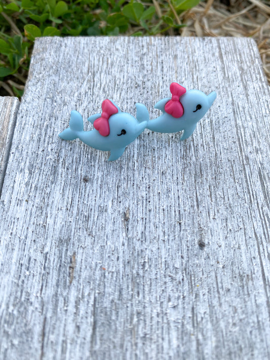 Dolphin Kids Girls Stud Earrings 