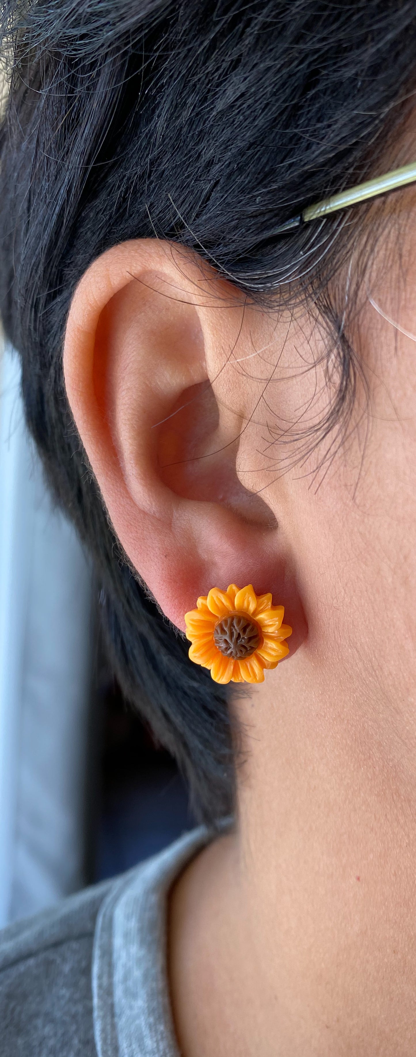 Sunflower Flower Stud earrings