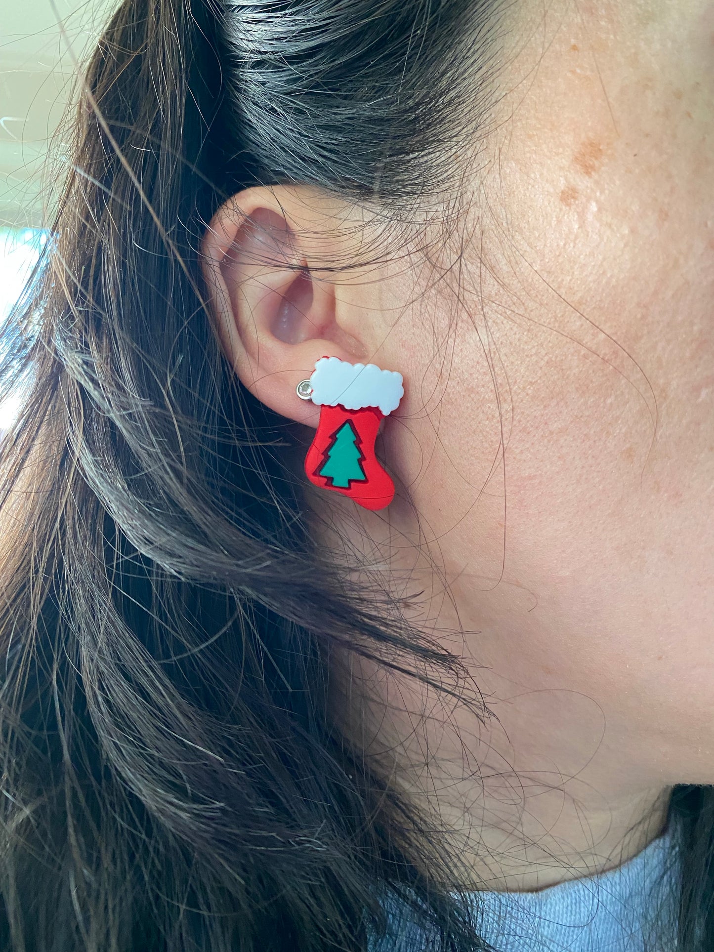 Christmas Stocking Stud Earring