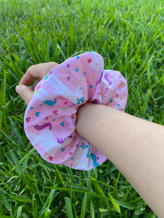 Pink Unicorn Girls Scrunchie Hair Tie Party Favor Gift 