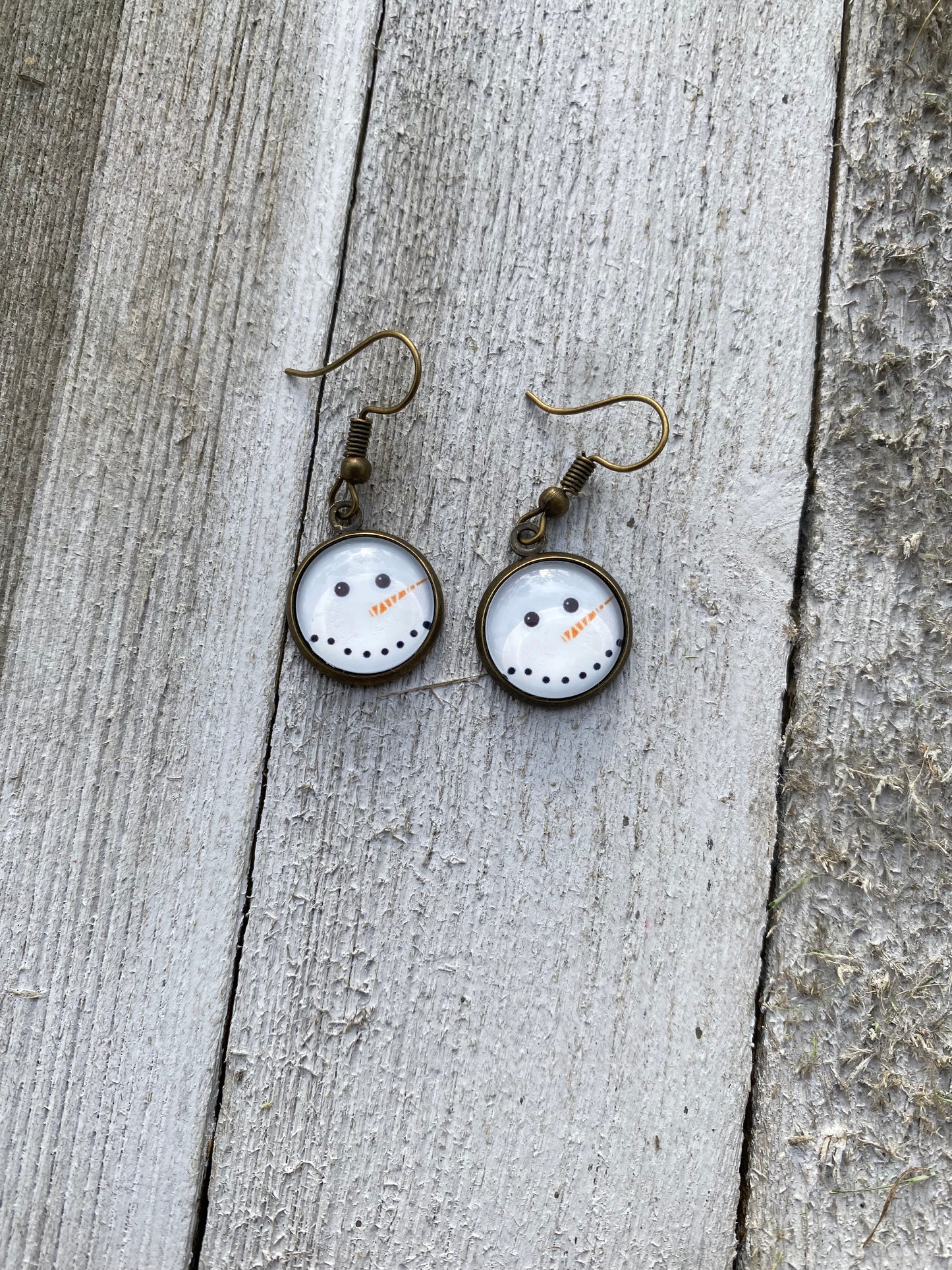 Snowman Christmas Novelty Dangle Earrings Gift 