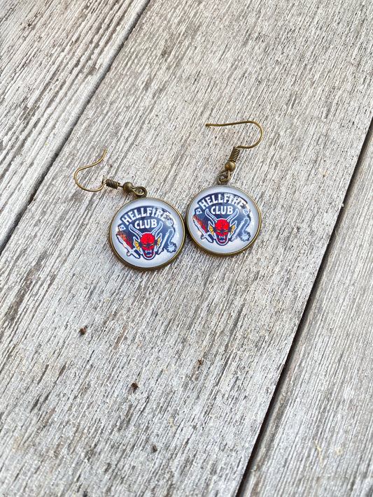 Hellfire Club Stranger Things Earrings Novelty Gift 